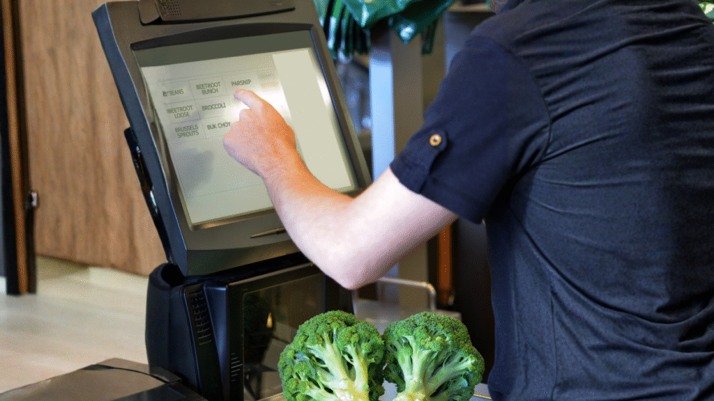 Self-Checkout-Kasse, Brokkoli