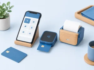 Smartphone als Kasse mit kleinem Kartenleser und tragbarem Bondrucker als günstiges Startpaket
