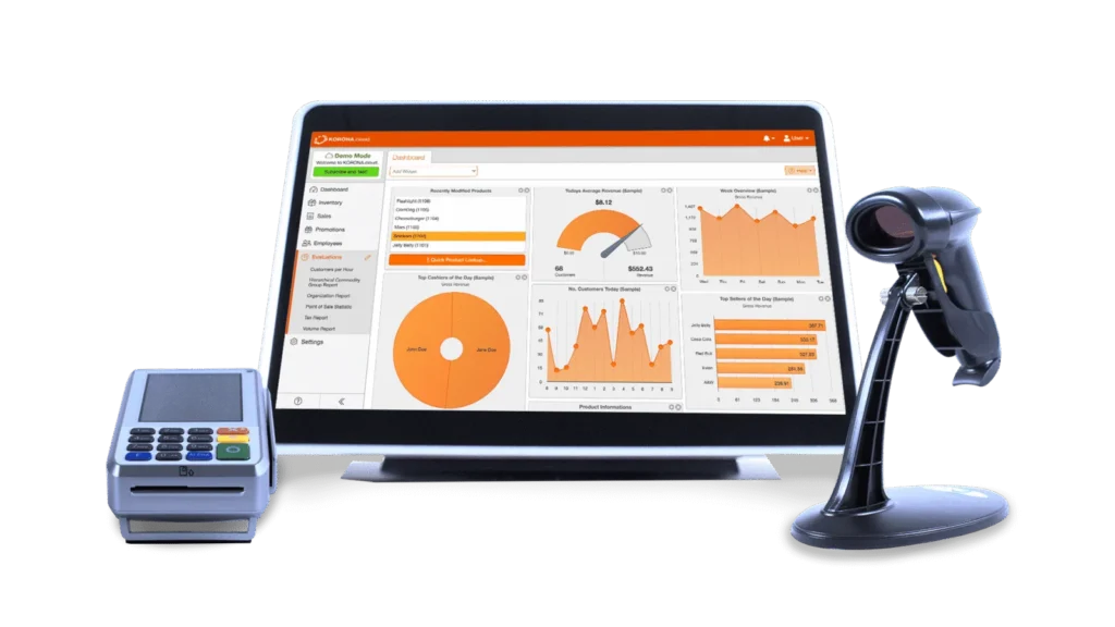 KORONA POS Kassensystem mit Hardware, Bild des Herstellers