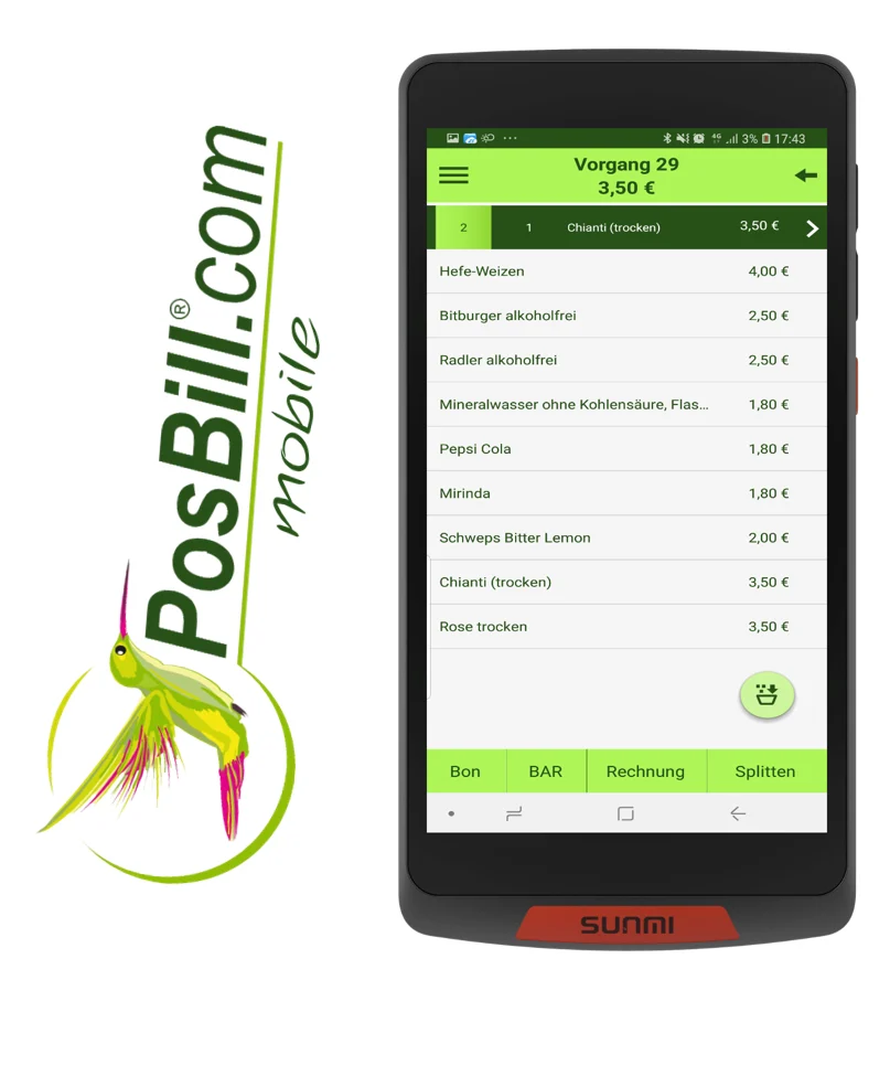 PosBill Kassensystem mit Hardware, Bild des Herstellers
